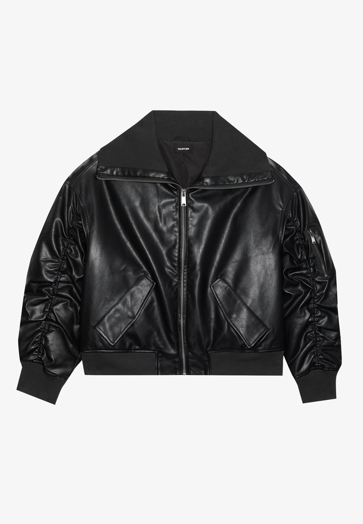 YOURTURN UNISEX - Faux Leather Jacket - Black