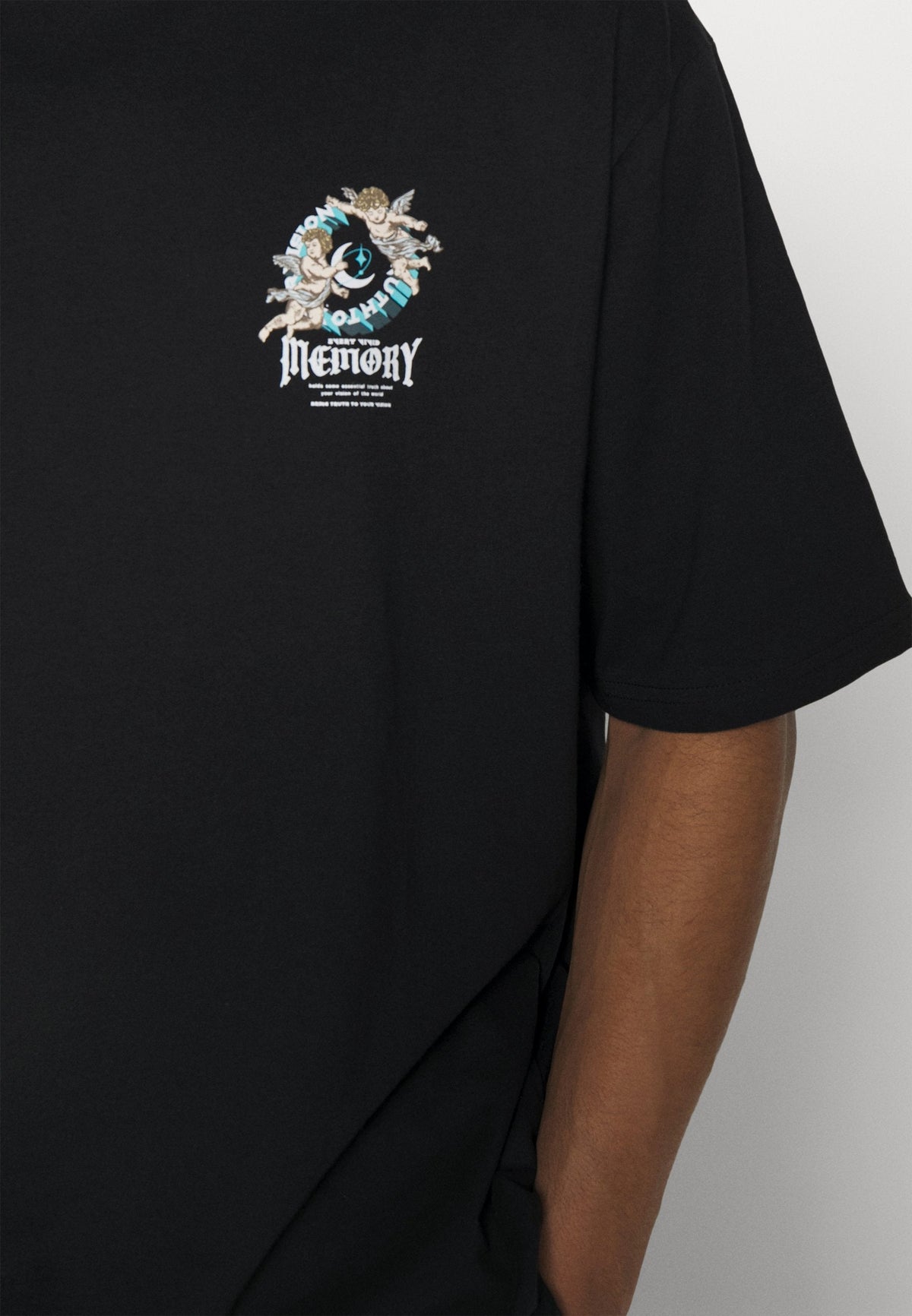 YOURTURN Unisex - Print T-Shirt - Black