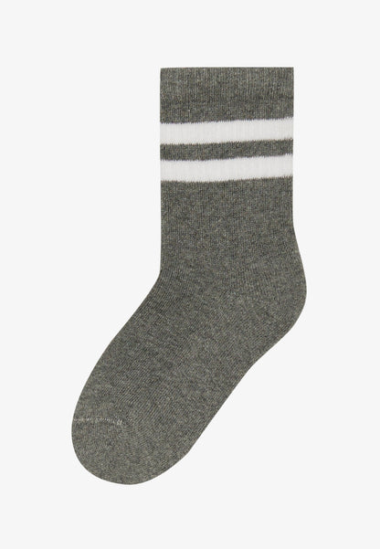 UNISEX 7 PACK - Socks - Light Green/mottled Light Grey/red