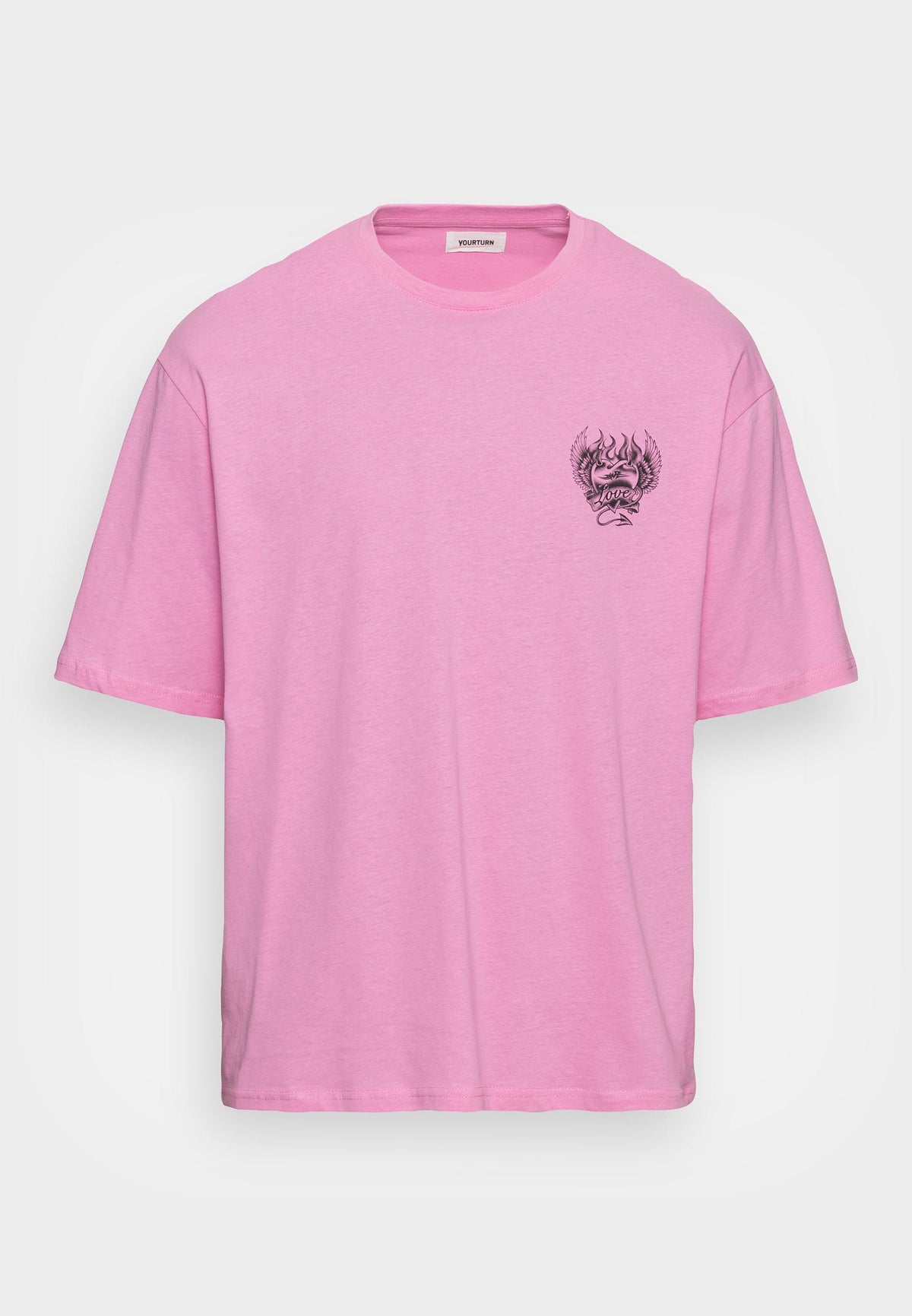 YOURTURN Unisex - Print T-Shirt - Pink