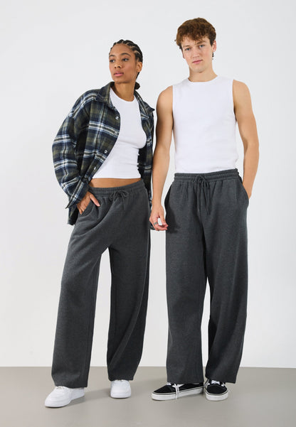 YOURTURN UNISEX - Tracksuit Bottoms - Dark Grey Melange