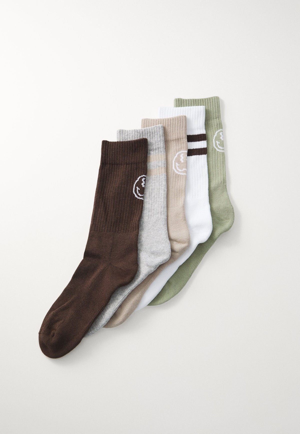 YOURTURN 5 PACK UNISEX - Socks - Black/white/grey