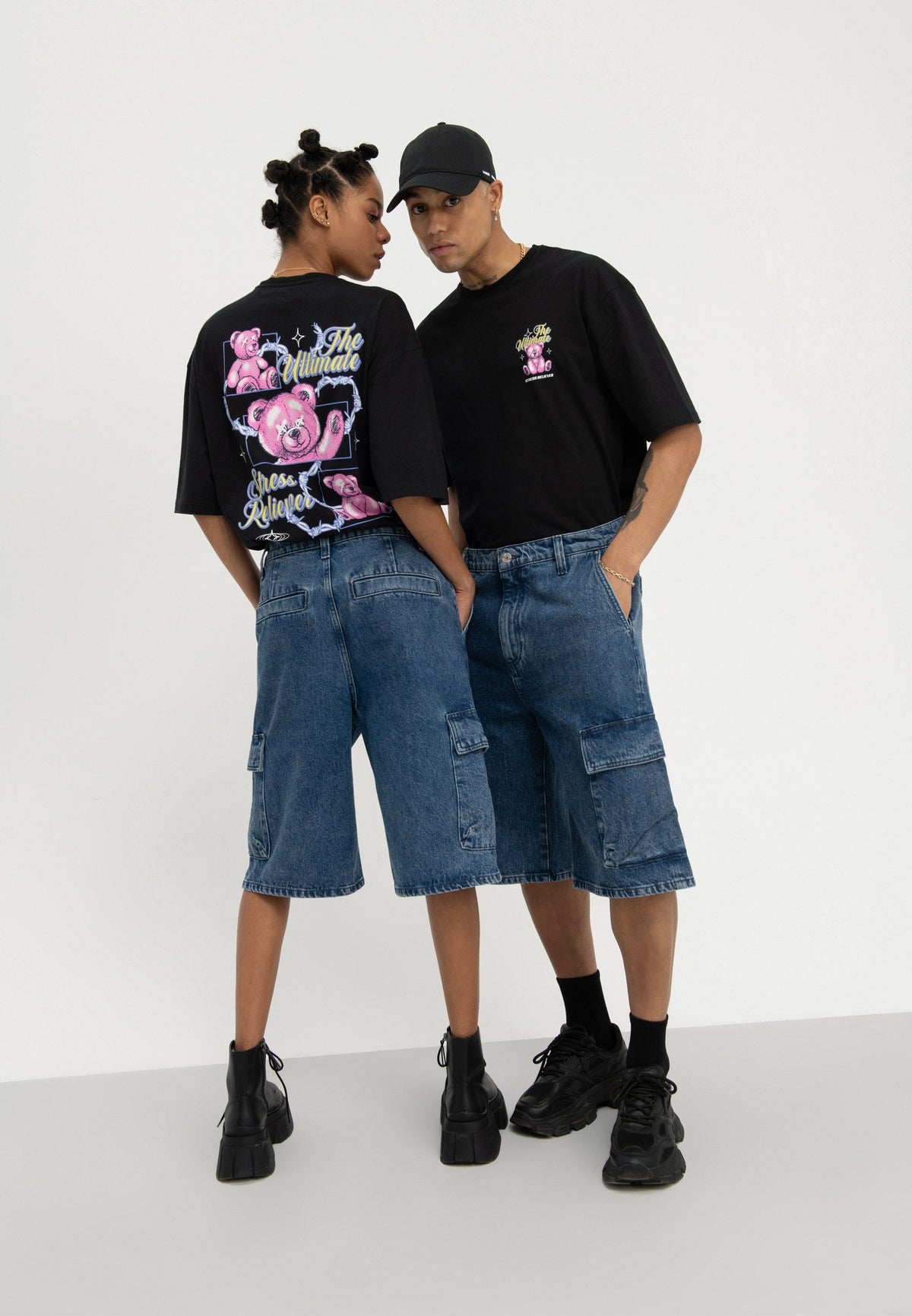 YOURTURN Unisex - Denim Shorts - Blue Denim