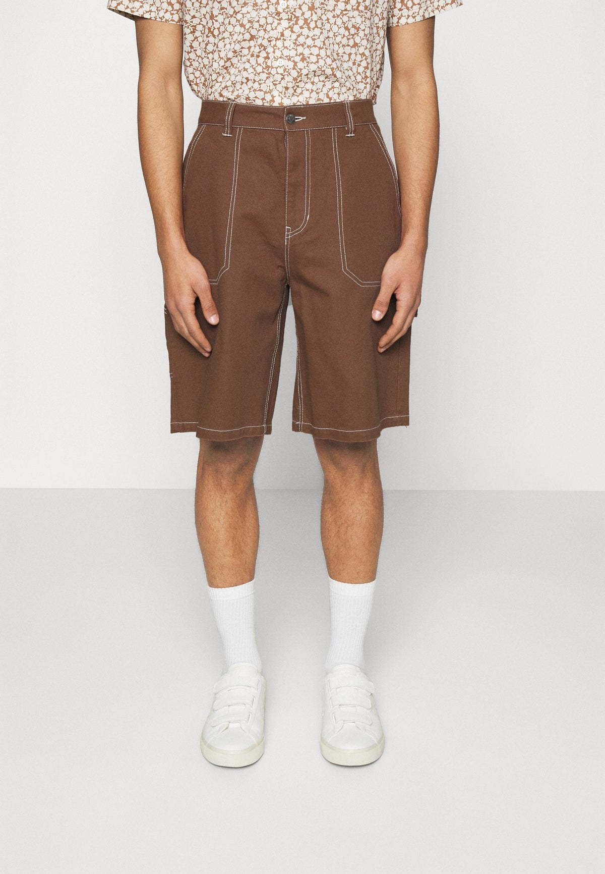 YOURTURN Unisex - Denim Shorts - Brown