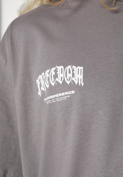 YOURTURN Unisex - Print T-Shirt - Dark Grey