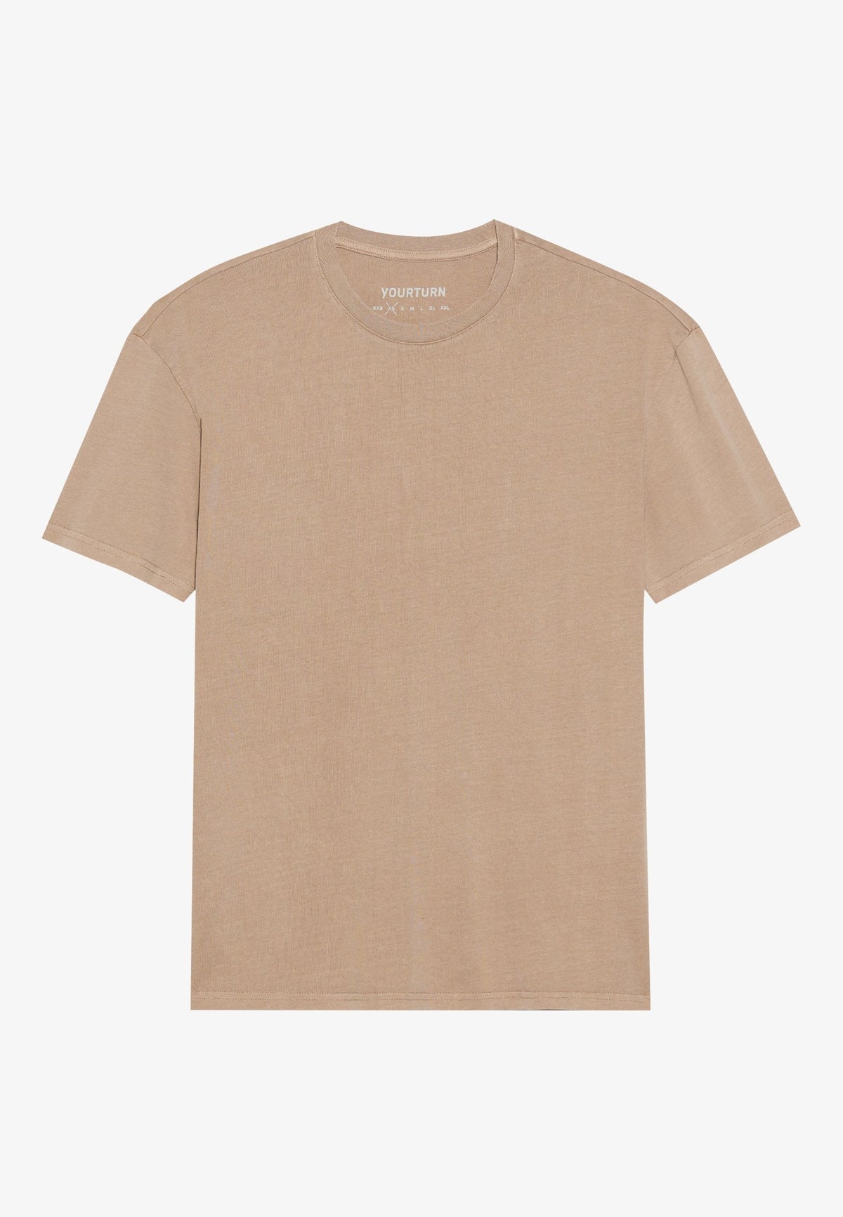 YOURTURN UNISEX BASIC GARMENT WASHED - Basic T-shirt - Taupe