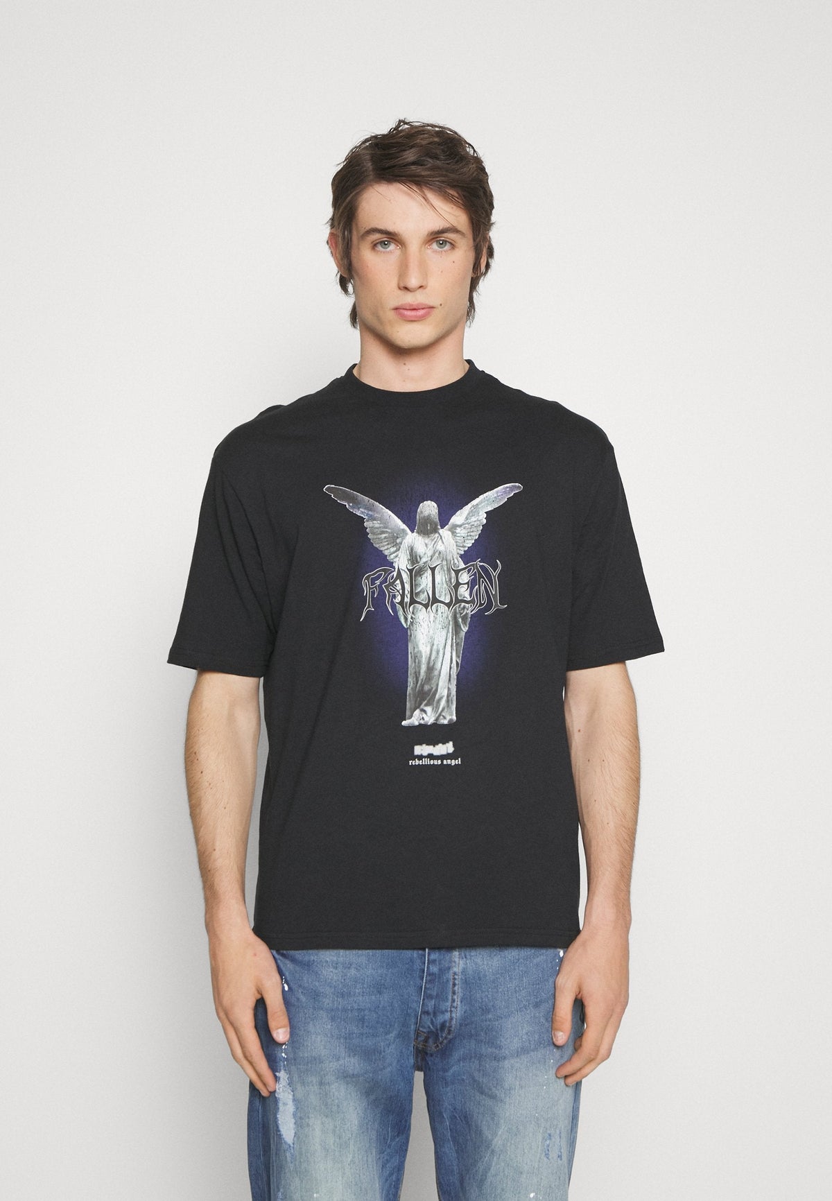 YOURTURN Fallen Schoolzi - Print T-Shirt - Black