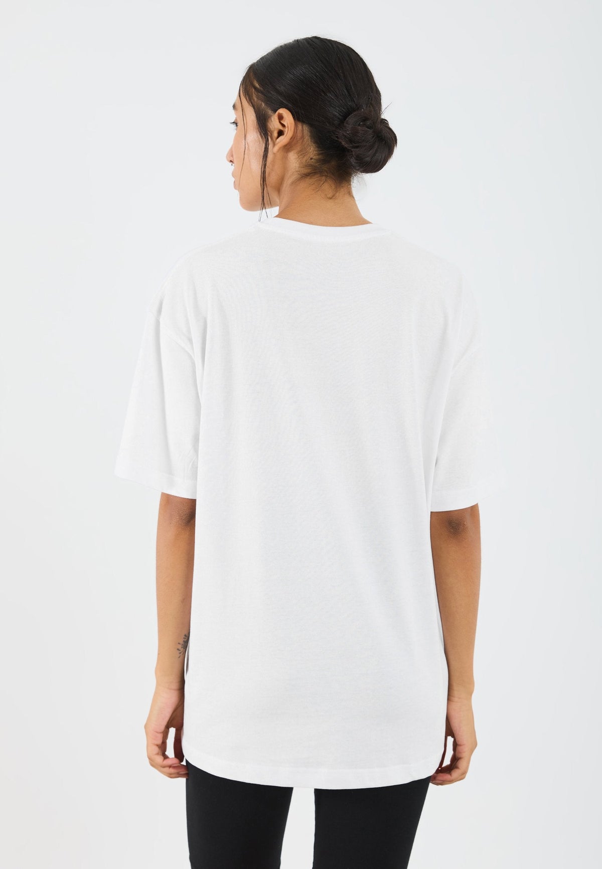 YOURTURN UNISEX 5 PACK BASIC LOOSE T-SHIRT - Basic T-shirt - White