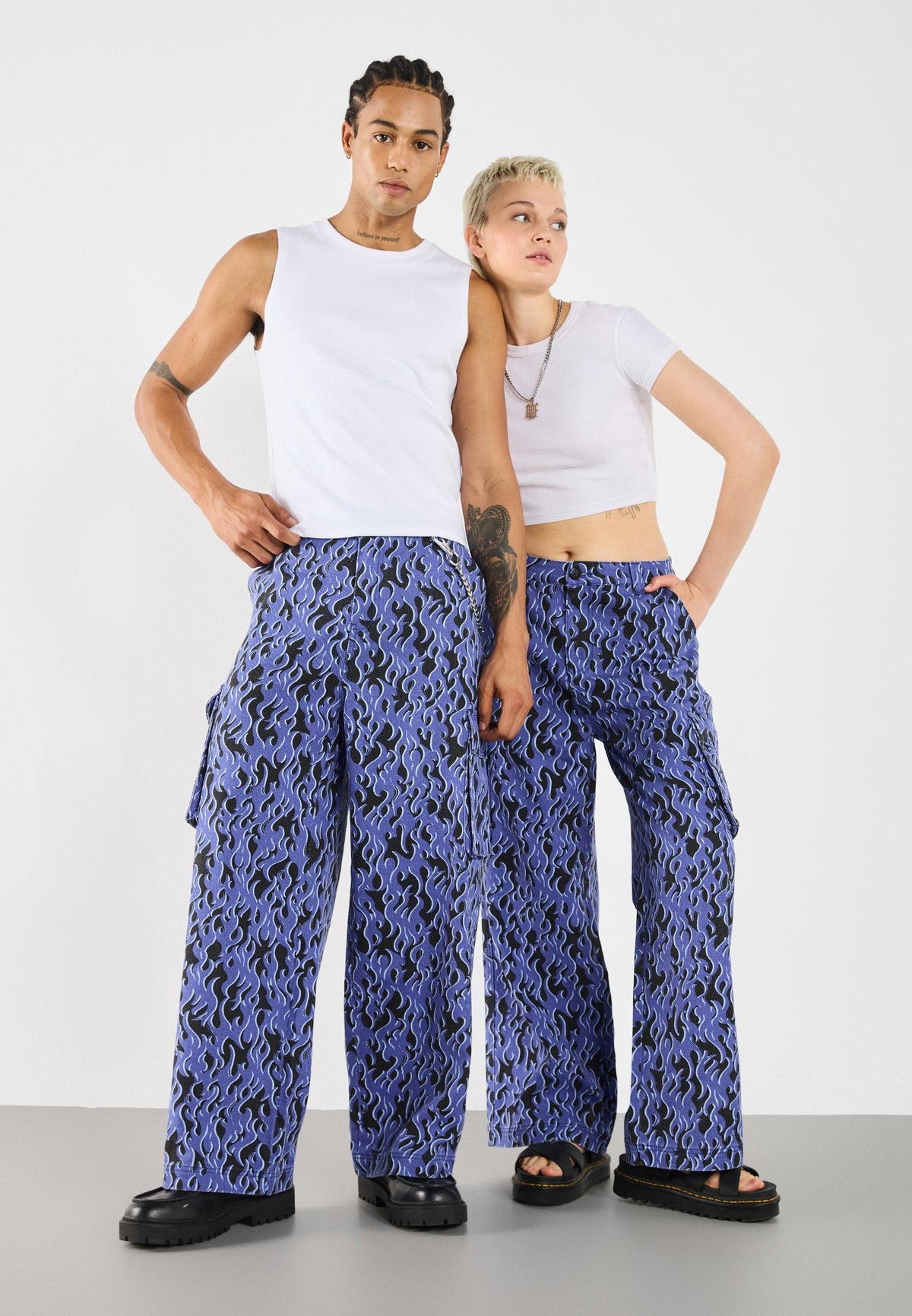 YOURTURN UNISEX - Cargo Trousers - Blue