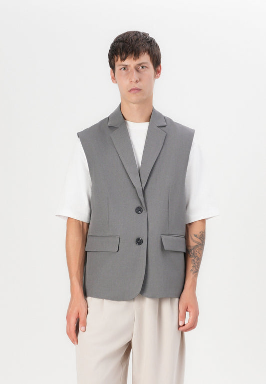 YOURTURN VEST UNISEX - Waistcoat - Dark Grey
