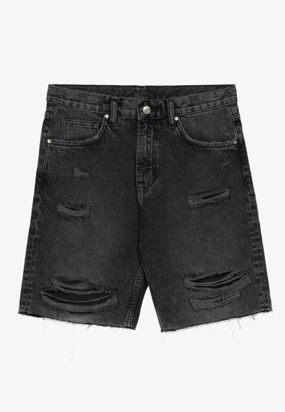 YOURTURN Unisex - Denim Shorts - Black