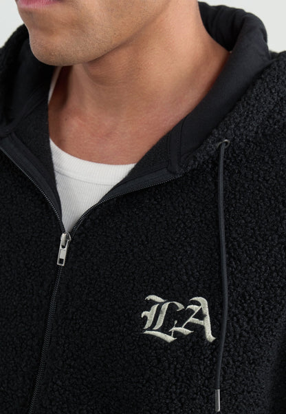 YOURTURN TEDDY JACKET UNISEX - Fleece Jacket - Black