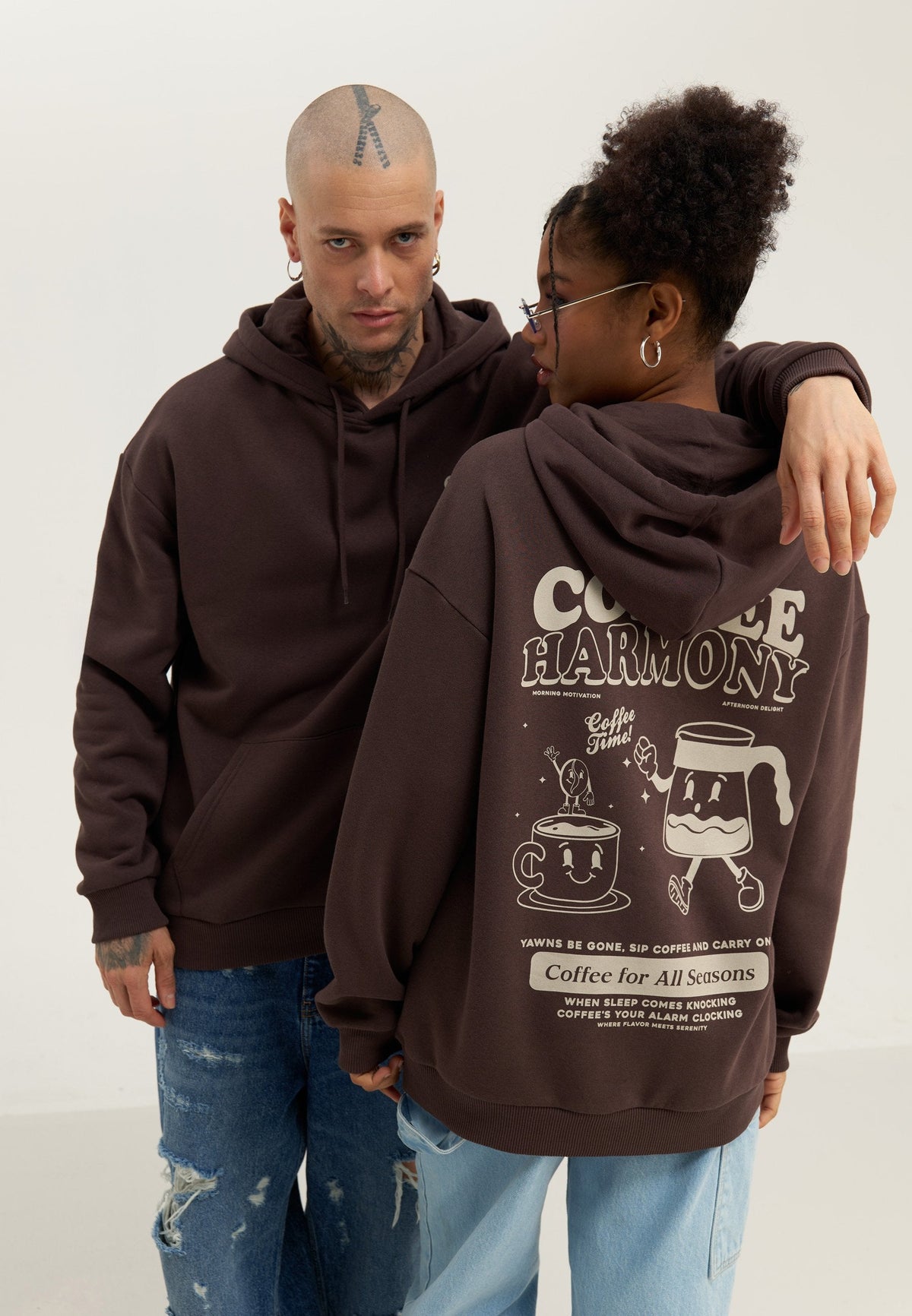 YOURTURN UNISEX - Hoodie - Brown